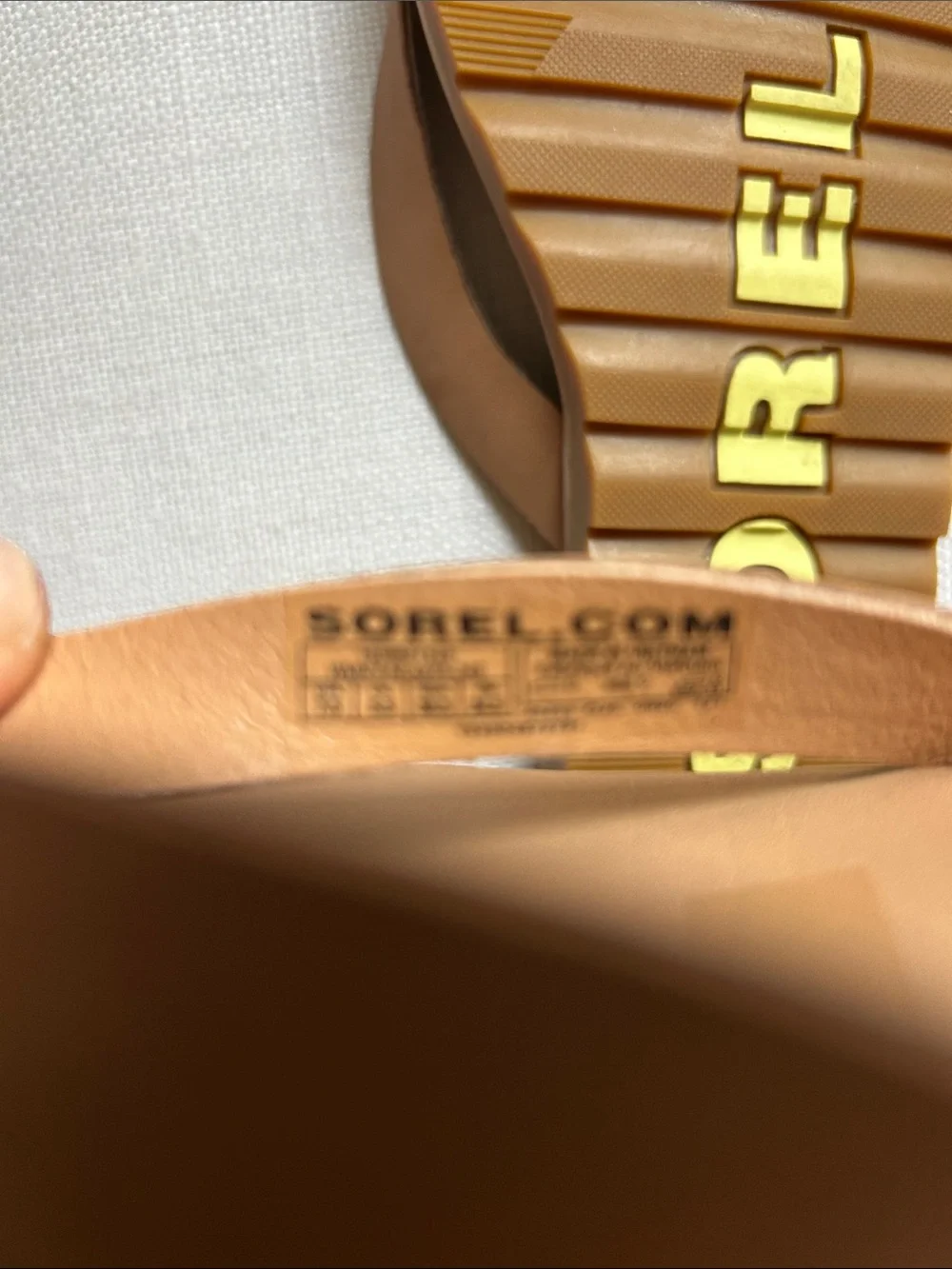New Sorel Ella Tan Leather Thong Sandals  sz 7.5